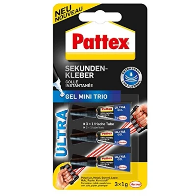 Afbeelding van Pattex Secondelijm Gel Mini Trio (2 verpakkingen van 3 x 1 g tube = 6 tubes)