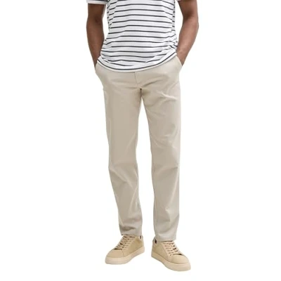 Afbeelding van TOM Tailor Denim Regular Structured Chino, Heren, Maat: 36x32, Abbey stone mini houndstooth