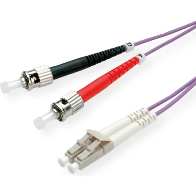 Afbeelding van VALUE F.O. kabel 50/125µm OM4, LC/ST, violet, 10 m
