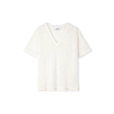 Afbeelding van Ipekyol Vneck Tshirt basic, Dames, Maat: Large, White