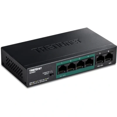 Afbeelding van Trendnet TE FP051 netwerk switch Unmanaged Fast Ethernet (10/100) Power over (PoE) Zwart
