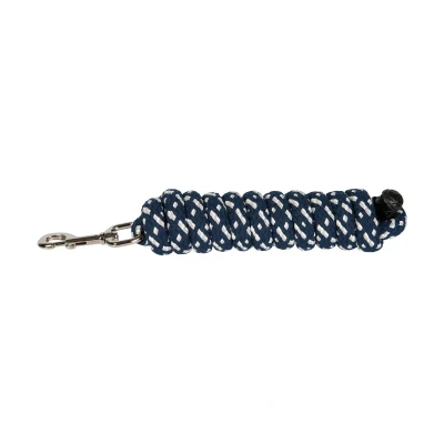 Afbeelding van Harry&#039;s Horse Halstertouw mounty, zilverkleurige muskaton, 2M One Size Navy Wit