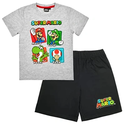 Afbeelding van SUPER MARIO pyjama korte mouwen pyjama, grijs, 104