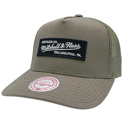 Afbeelding van Mitchell &amp; Ness Trucker Snapback Essential Box Logo, olijfgroen, One size