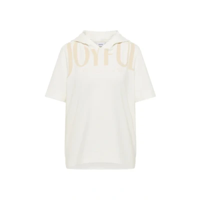 Afbeelding van Cecil Kapuzen MIT Wording Tshirt print, Dames, Maat: XL, Weiß