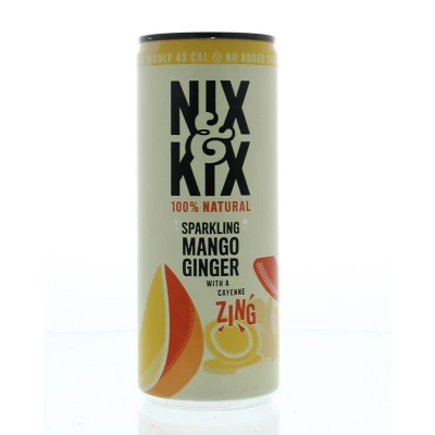 Afbeelding van Nix &amp; Kix Mango Ginger Blikje, 250 ml
