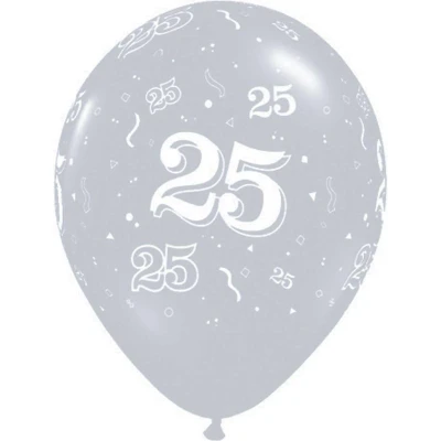 Afbeelding van Qualatex Ballonnen 25 zilver (25 stuks)