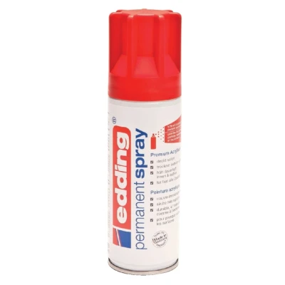 Afbeelding van Verfspuitbus edding 5200 permanent spray mat verkeersrood