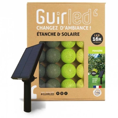 Afbeelding van GuirLED Lichtsnoer voor buiten met lichtballen IP55 waterdicht Hoog rendement zonnepaneel Automatisch aan/uit 16 ballen 3m Varen