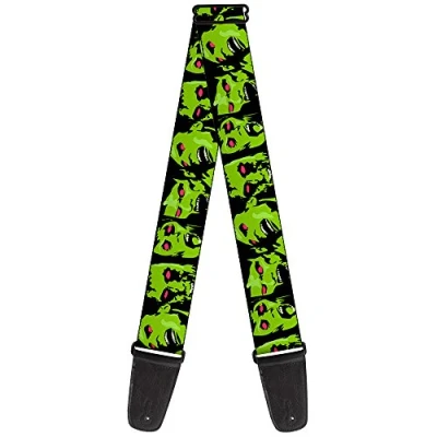 Afbeelding van Buckle Down GS W32631 Gitaarband Zombie Expressions Zwart Groen Rood, Veelkleurig, 1&quot;*54&quot;*2&quot;