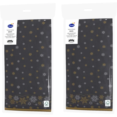 Afbeelding van Tafellaken Snow Glitter Black cel 138 x 220 cm Duni