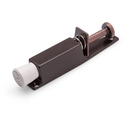 Afbeelding van DX Deurvastzetter Voetstift 25x120mm 25kg Schootuitslag 30mm Bruin DVZ V 12025BR