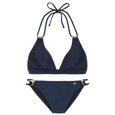 Afbeelding van Lascana Triangle Giulia Bikini, Dames, Maat: 42xA/B, Navy