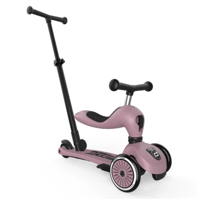 Afbeelding van Scoot and ride 2 in 1 loopfiets en step push go wildberry