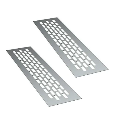 Afbeelding van sossai® aluminium ventilatierooster Alucratis (2 stuks) Rechthoekig afmetingen: 24,5 x 6 cm Kleur: alu afvoerluchtrooster