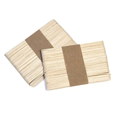 Afbeelding van Chinchilla® houten stokjes ijsstokjes van hout spatel om te knutselen 100 stuks Made in Germany, duurzaam &amp; plasticvrij hoogwaardig met afgeronde uiteinden FSC 100%