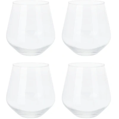 Afbeelding van Excellent Houseware whiskey glazen 4x transparant 450 ml