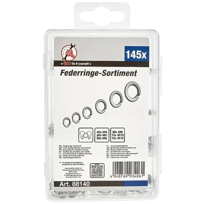 Afbeelding van BGS Assortiment veerringen M4 M12 145 delig