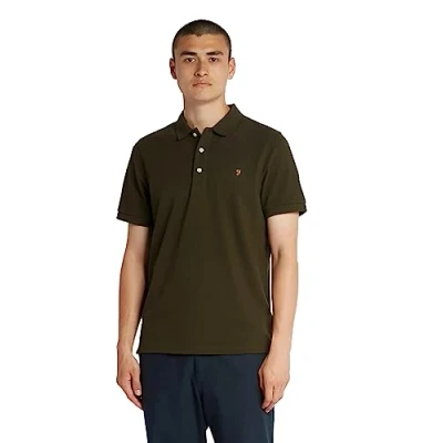 Afbeelding van Farah Blanes Poloshirt, Heren, Maat: Medium, Evergreen