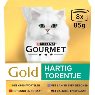Afbeelding van 6x Gourmet Gold Hartig Torentje 8 x 85 gr