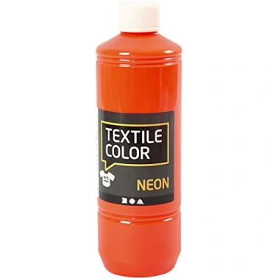 Afbeelding van Creativ Company Textile Color Semi dekkende Textielverf Neon Oranje, 500ml