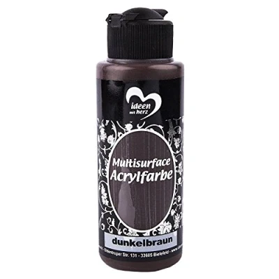 Afbeelding van Acrylverf &quot;Multisurface&quot; Multifunctionele verf voor het schilderen van hout, glas, polyester, keramiek, porselein, terracotta, piepschuim, stof, leer universele op waterbasis 120 ml (donkerbruin)