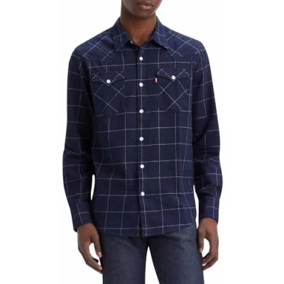 Afbeelding van Levi&#039;s Barstow Western Standard Overhemd, Heren, Maat: XS, Indigo