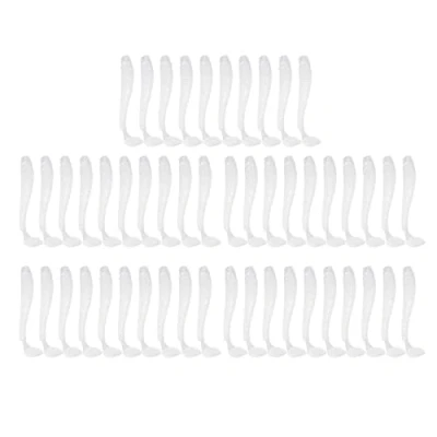 Afbeelding van Tbest kunstaas voor vissen, 5 cm, crème, zachte silicone, 50 stuks