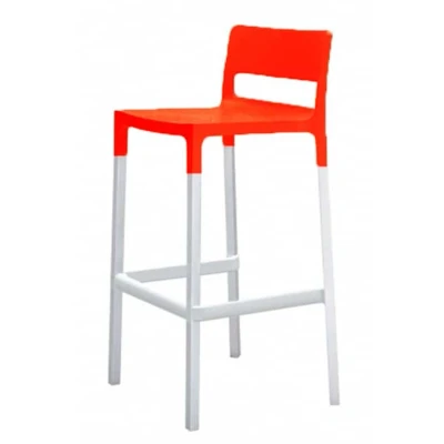 Afbeelding van Barkruk Hip voor kantine terras of cafe Rood