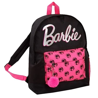 Afbeelding van Barbie rugzak voor volwassenen tiener meisjes kinderen school college zwarte reistas, roze, Eén maat
