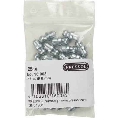 Afbeelding van Pressol Conische smeernippel H1 A recht, Ø 6 mm V. 1 stuk(s)