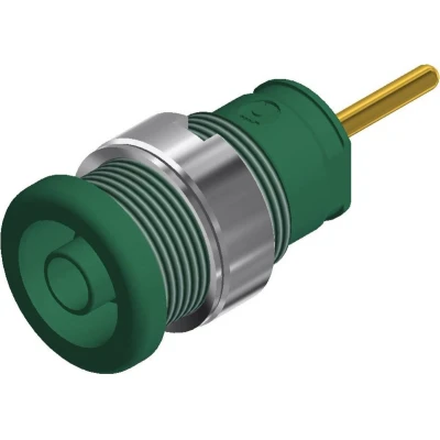 Afbeelding van SKS Hirschmann SEB 2630 S1,9 Veiligheids labconnector, female Bus, inbouw verticaal Stift Ø: 4 mm Groen 1 stuk(s)