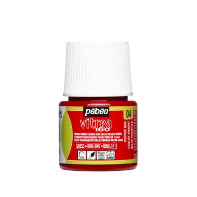 Afbeelding van Pebeo Vitrea 160 Glossy glasverf, 45 ml, peperrood