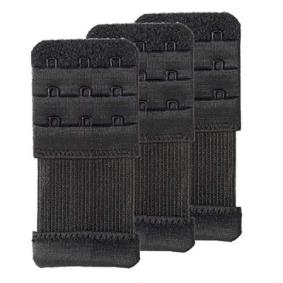 Afbeelding van SAMGU beha extenders voor dames, 2 haken, 3 4 5 6 zachte rekbare rug verlengband, haak 1/2&quot; afstand, zwart, one size
