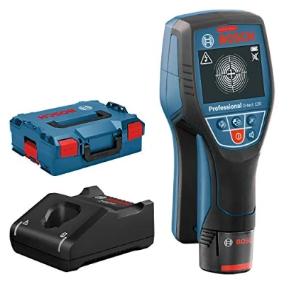 Afbeelding van Bosch Professional 12V System wandscanner D tect 120 (12V accu, max. detectiediepte kunststof buizen/houten stijlen/stroomleiding/ferrometaal/non ferrometaal: 60/38/60/120/120 mm, in L BOXX)