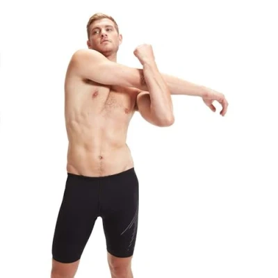 Afbeelding van Speedo Hyper Boom Placement Jammer Zwart/Grijs Heren Sportzwembroek Maat 8