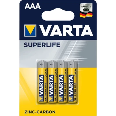 Afbeelding van Varta Batterijen Superlife Koolzink R03/AAA 1.5 Volt 4 Stuks