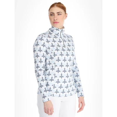 Afbeelding van Luhta Dames Hamanki Pully Print Wit/Blauw