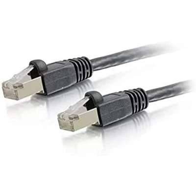Afbeelding van C2G 0.5M zwart CAT6A Ethernet Gigabit Lan netwerk kabel (RJ45) Vernikkeld en koper gevlochten Patch UTP