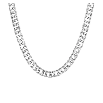 Afbeelding van Lucardi Gourmet Ketting silvercoloured, Heren, Maat: 50, Silver coloured