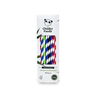 Afbeelding van The Cheeky Panda Rietjes Bio afbreekbaar FSC Bamboe 100st