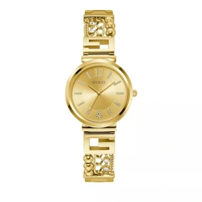 Afbeelding van Guess Cluster Horloge, Dames, Maat: One Size, Gold tone