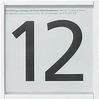 Afbeelding van Siedle informatiemodule met cassette en opschriftenveld voor huisnummers pictogrammen openingstijden etc wit 200034616 00