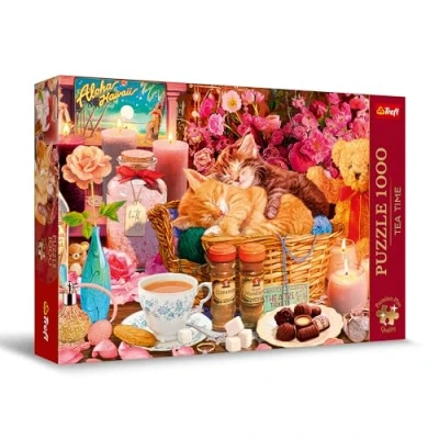 Afbeelding van Trefl Premium Plus Quality Puzzle Tea Time: Alles wat aangenaam is 1000 stukjes, Serie geschilderde nostalgische afbeeldingen, Perfect elementen, voor volwassenen en kinderen vanaf 12 jaar