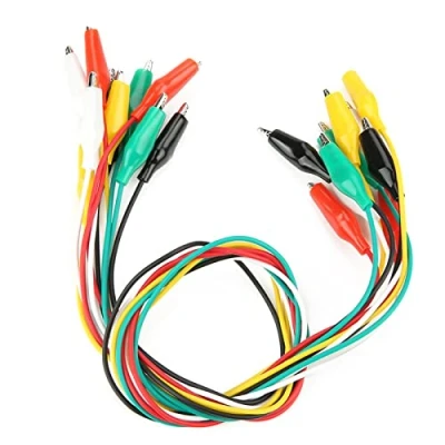 Afbeelding van 10 stks Double Ended Alligator Clips 50 cm Test Draad Clip Diameter 2.5mm/0.1 inch Rood zwart Wit Geel Groen, Kabel