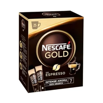 Afbeelding van Nescafé Gold Espresso oploskoffie 6 doosjes à 25 zakjes
