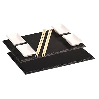 Afbeelding van KESPER for kitchen &amp; home Serveerblad (Sushi Set) met toebehoren (set, 8 delig)