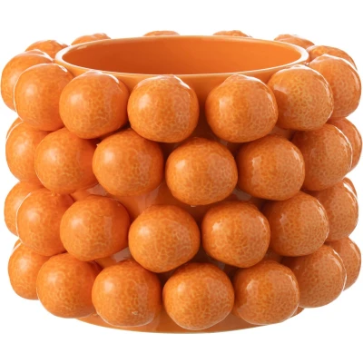 Afbeelding van J Line Bloempot Sinaasappels Keramiek Oranje Large