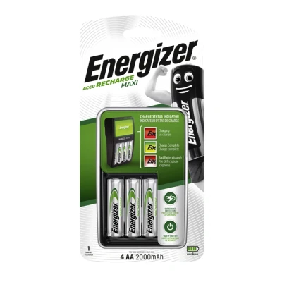 Afbeelding van Energizer Batterijlader Maxi Charger, Inclusief 4 X Aa Batterij, Op Blister