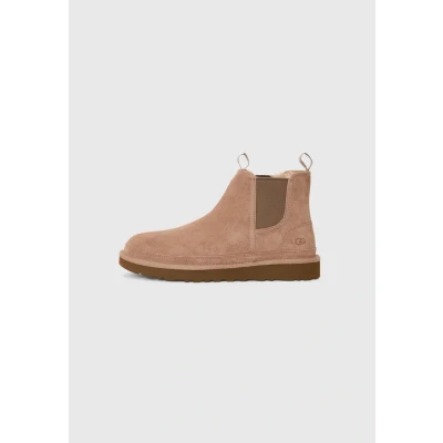 Afbeelding van UGG Neumel Chelsea Korte laarzen, Heren, Maat: 40, Rocky oak Leer en textiel